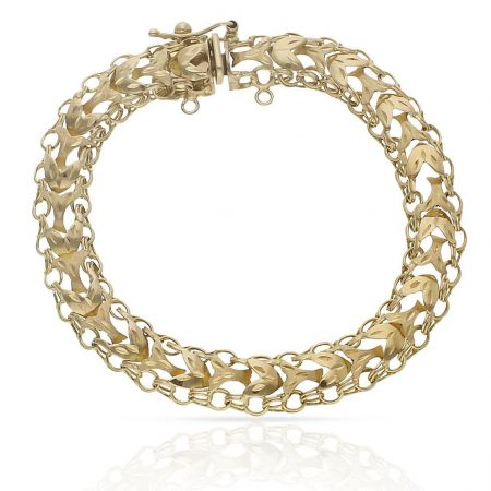 Pulsera modelo princesa en oro de 18k