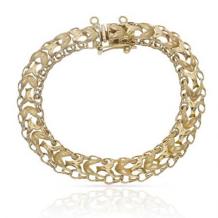 Pulsera modelo princesa en oro de 18k