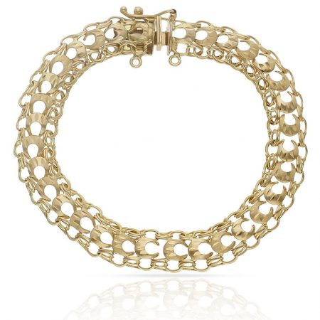 Pulsera modelo princesa en oro de 18k