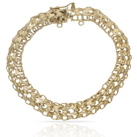 Pulsera modelo princesa en oro de 18k