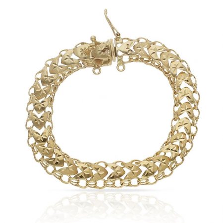 Pulsera modelo princesa en oro de 18k