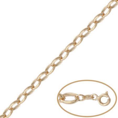 Pulsera modelo rolot alargado 6mm.en oro de 18k
