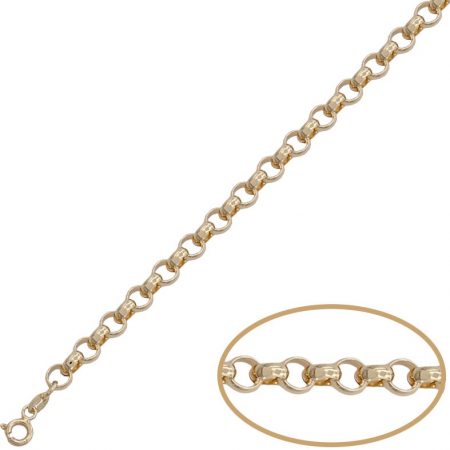 Pulsera modelo rolot hueca 6mm.en oro de 18k