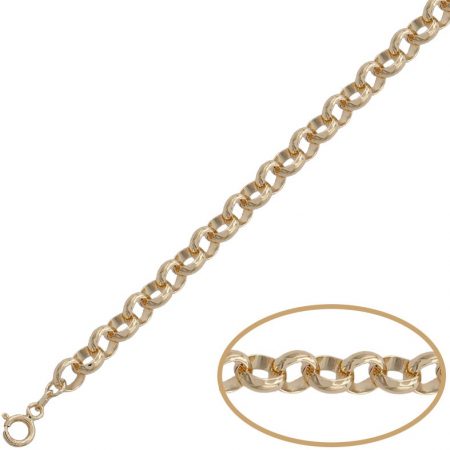 Pulsera rolot hueca 7mm.en oro de 18k
