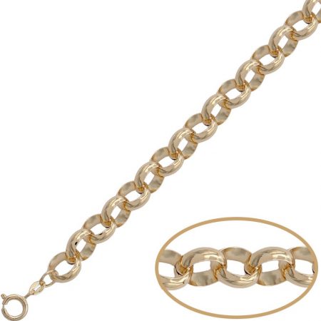 Pulsera rolot hueca 9mm.en oro de 18k