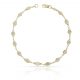 Pulsera rombos tallados en oro de 18k