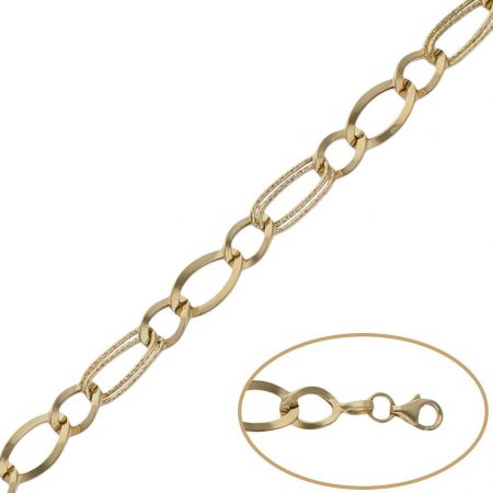 Pulsera troquelada de 8mm.en oro de 18k