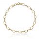 Pulsera troquelada circonitas de 5mm.en oro de 18k