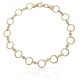 Pulsera troquelada circonitas 8mm.en oro de 18k