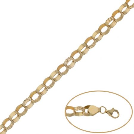 Pulsera troquelada eslabones en oro de 18k