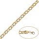 Pulsera troquelada eslabones en oro de 18k