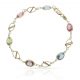 Pulsera tutti fruti en oro de 18k