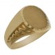 Sello redondo tallado en oro de 18k