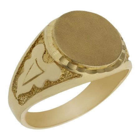 Sello ovalado tallado en oro de 18k