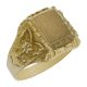 Sello rectangular tallado en mate brillo en oro de 18k