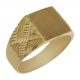 Sello rectangular tallado en mate brillo en oro de 18k
