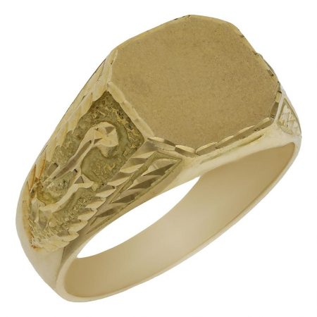 Sello rectangular en oro de 18k