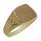 Sello rectangular tallado en oro de 18k
