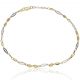 Tobillera bicolor en oro de 18k