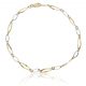 Tobillera bicolor en oro de 18k