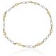 Tobillera bicolor en oro de 18k