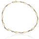 Tobillera bicolor en oro de 18k