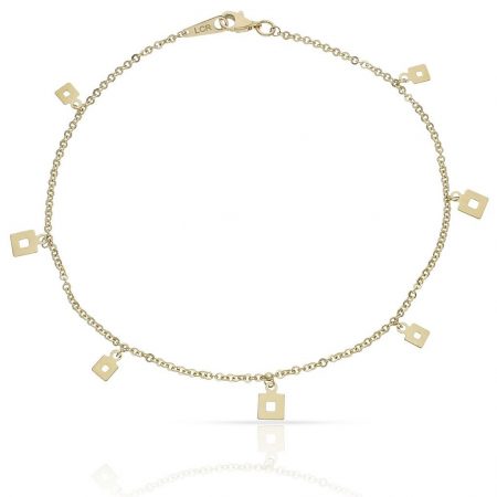 Tobillera colgantes en oro de 18k