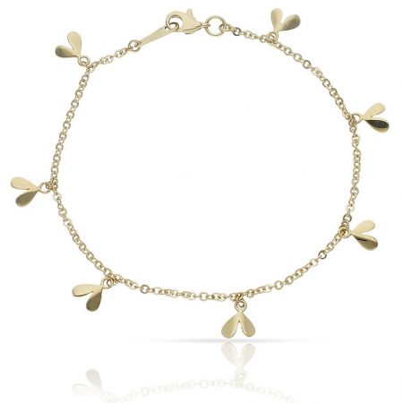 Tobillera colgantes en oro de 18k