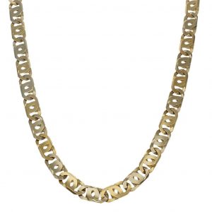 Cadena eslabon italia ancho de 8mm. y largo 60cm. oro 18k