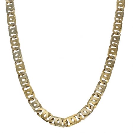 Cadena eslabon italia ancho de 8mm. y largo 60cm. oro 18k
