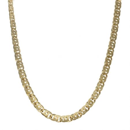 Cadena eslabon italia ancho de 6mm. y largo 60cm. oro 18k