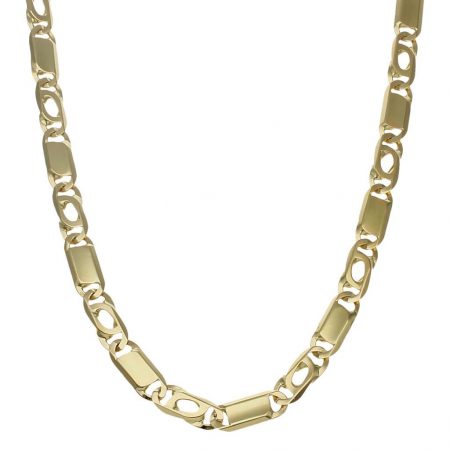 Cadena eslabon italia ancho de 7,5mm. y largo 60cm. oro 18k