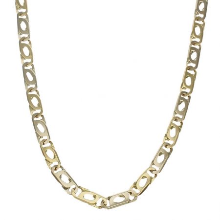 Cadena eslabon italia ancho de 7mm. y largo 60cm. oro 18k