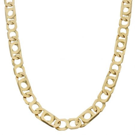 Cadena eslabon italia macizo ancho 9,5mm. y largo 60cm. oro 18k