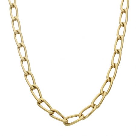 Cadena modelo figaro ancho de 7mm. y largo 50cm. oro 18k