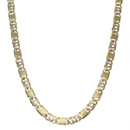 Cadena eslabon italia ancho de 7mm. y largo 60cm. oro 18k