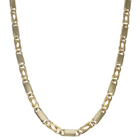 Cadena eslabon italia macizo ancho 5,5mm. y largo 60cm. oro 18k