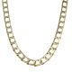 Cadena rectangular maciza ancho de 9,5mm. y largo 60cm. oro 18k