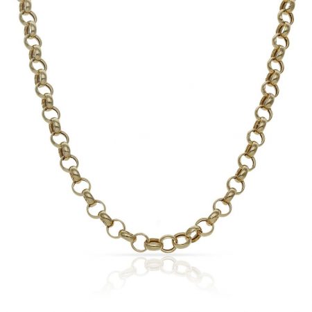 Cadena modelo rolot ancho de 4mm. y largo 60cm. oro 18k
