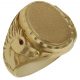 Sello oval caballo en oro de 18k