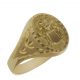Sello oval con escudo en oro de 18k