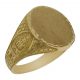 Sello oval tallado en oro de 18k