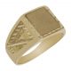 Sello rectangular tallado en oro de 18k