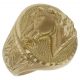 Sello cabeza de caballo en oro de 18k