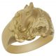Sello de caballo tallado en oro de 18k