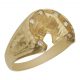 Sello caballo con herradura en oro de 18k