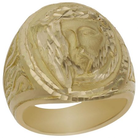 Sello rostro de cristo en oro de 18k