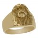 Sello cristo brillo en oro de 18k