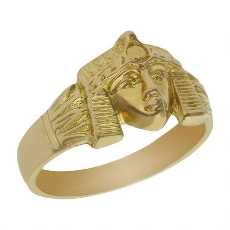 Sello con cara de egipcio en oro de 18k