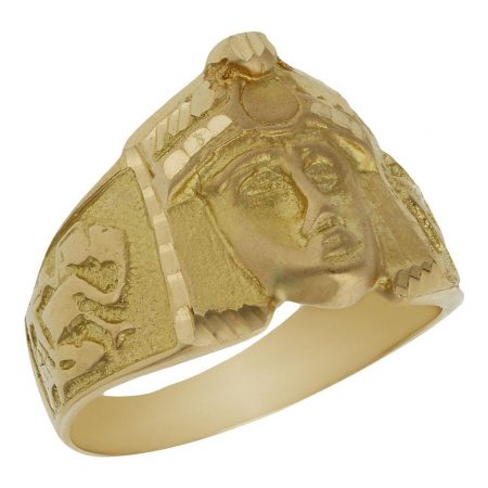 Sello con cara de egipcio en oro de 18k
